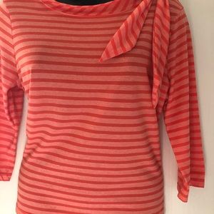 JJill Vintage Style Orange boatneck tie top Size L